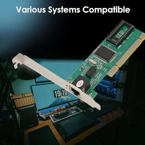 PremiumAV 10/100 Mbps PCI LAN Card – Internal Ethernet Network Adapter for Desktop PC with RJ45 Port – Wired Internet Connectivity for Windows XP/7/8/10 via PCI Slot 5