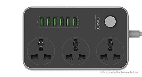 T TECLUSIVE 250 Volts Smart 10A Power Strip with USB || 4 Power Socket Extension with 4 USB Ports and 5 ft Length Power Cord || 18W USB QC Fast Charging Port (White) 6