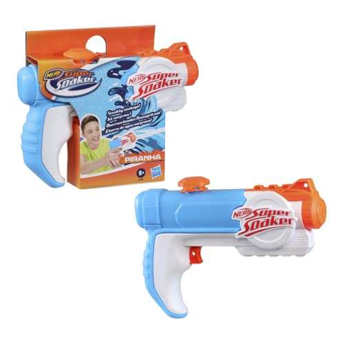 Nerf Super Soaker Piranha Toy Water Blaster - Trigger Action, Pichkari for 6 Year Old Kids, Branded Toy Pichkari for Holi Festival 4