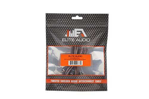 Elite Audio EA-RCA20 20' 2-Channel Twisted Pair RCA Cable Interconnect Split Pin Connector 100% Copper Noise Cancelling Professional Grade 4