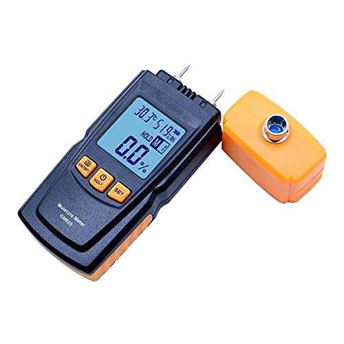 WZCUICAN Moisture Meters GM620 Digital LCD Display Wood Moisture Meter 2~70% Humidity Tester Doulbe Testing Probe Timber Damp Detector Portable 5