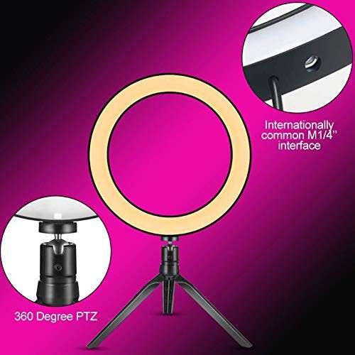 M STAR 10 Inch 26 cm Fill Light Bracket, LED Ring Anchor Light Tripod 6