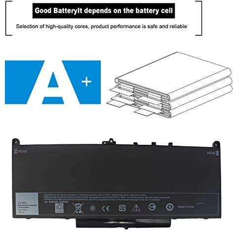 55WH J60J5 E7470 E7270 Laptop Battery Compatible with Dell Latitude E7270 7270 P26S001 E7470 7470 P61G001 Notebook R1V85 MC34Y 242WD PDNM2 GG4FM WYWJ2 1W2Y2 451-BBSX 451-BBSY 451-BBSU 6