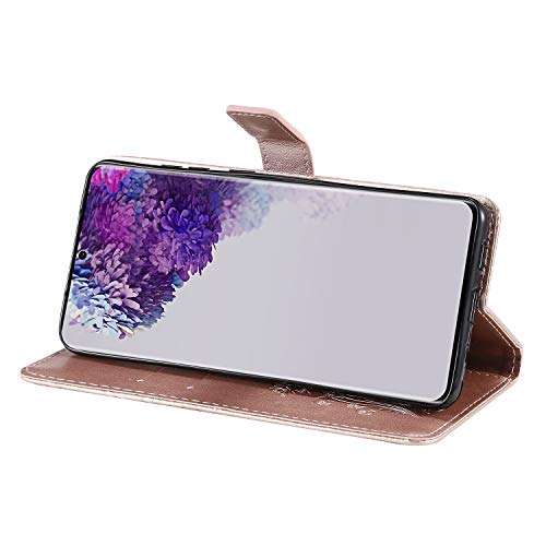 SHHIIA Samsung Galaxy A01 Wallet Case,with High-Grade PU Leather Trendy Style Flip Wallet[ Shockproof TPU Interior Shell ] Phone Case Compatible with Samsung Galaxy A01,Rose Gold 5