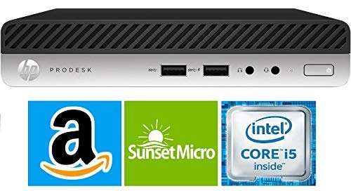 2019 HP EliteDesk 800 G3 Mini Business Desktop (Intel Quad Core i5-7500T, 16GB DDR4 RAM, 256GB PCIe NVMe M.2 SSD) Type-C, DP, WiFi, Ethernet, USB Keyboard + Mouse, Windows 10 Pro 2