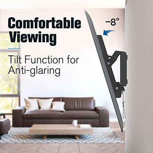 Mounting Dream TV Mount for Most 37-70 Inch TV, Universal Tilt TV Wall Mount Fit 16", 18", 24" Stud with Loading Capacity 132lbs, Max Vesa 600 x 400mm, Low Profile Flat Wall Mount Bracket MD2268-LK 3