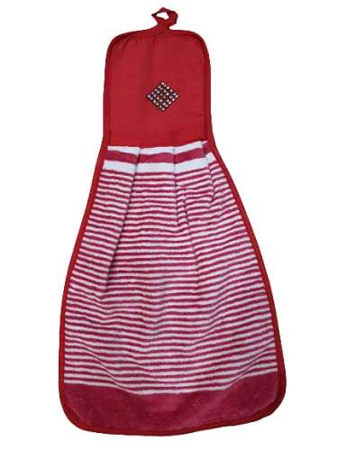 Fancy Washbasin Towel, Single Long, Elegant Look,, 100% Cotton, GSM 400, Super Absorbent, Ultra Soft, Suitable for Washbasin & Kitchen (Multi Color+ Printed) Set of 6 5