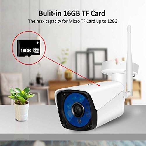 960P Security IP Outdoor and Indoor Camera WiFi Waterproof Bullet Camera, Night Vision Camera System, Home Surveillance Compatible iOS/Android,960P+130W 5