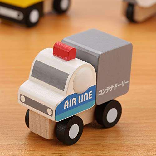 OhhGo 12Pcs/Set Wooden Baby Kid Cartoon Toy Car Early Learning Educational Traffic Toys(3) 5