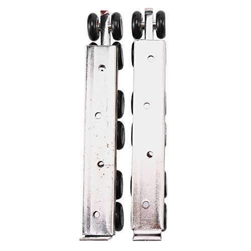 NINGWANG 1 Pair/Set Cold Rolled Steel Sliding Wooden Door Closet Hardware Kit Door Wheels Roller 12 Wheels Hangers Roller 3