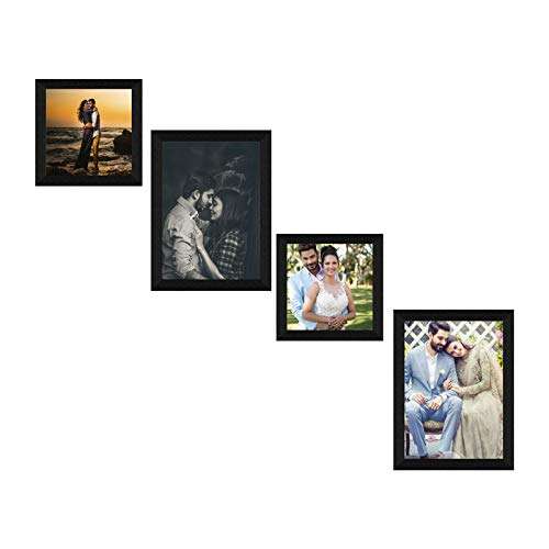 E Deals Set of 4 Collage Synthetic Framed with Acrylic Glass Photo Frame (9 Inch X 12 Inch - 2, 8 Inch X 8 Inch - 2) 6