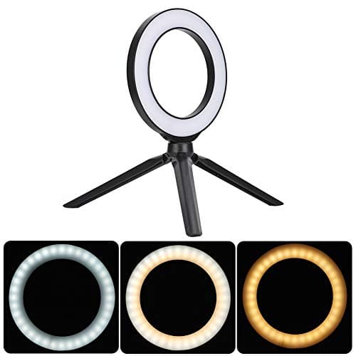 Upgrade LED Ring Light, Selfie Ring Light with Tripod Stand & Phone Holder Live Stream Ring Light, Makeup Ring Lamp for Selfie Live Stream Makeup Beauty Tattoo Hair Manicure Makeup Teaching Recording 4