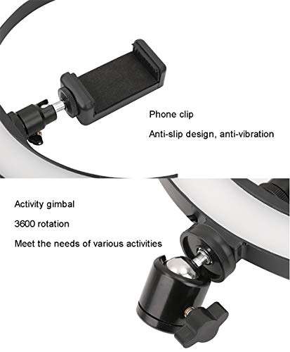 55W 5500K Dimmable Camera Photo Video Lighting Kit, 10inch LED Ring Light, 160cm Light Stand for Smartphone YouTube Self-Portrait Video Shooting 3