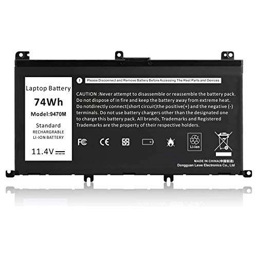 74Wh New 357F9 Laptop Battery for Dell 15 7000 7559 7567 7566 7759 7557 5577 INS15PD Series P57F P57F003 P65F P65F001 0GFJ6 71JF4 0GFJ6 071JF4 2