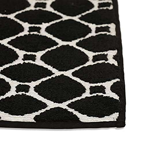 95 Threads Soft Microfiber Bathmats for Floor Fast Dry Water Absorbent Anti-Slip Soft Bath Mat Micro Knitted Bath Trellis for Home / Bathroom (17x24) 4