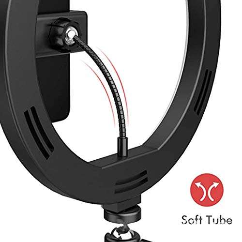 QFFL LED Ring Light Ring Light with Foldable to Carry Tripod Stand and Cell Phone Holder for Live Stream/Makeup Mini Led Camera Ringlight (Color : 26cm) 6