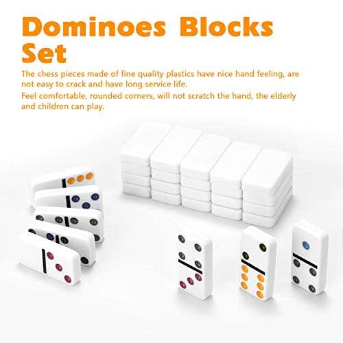 Roeam Dominoes Blocks Set Funny Dominoes Leisure Sports Goods for Kids The Elderly Board Games Recreational Travel Game Toys 6