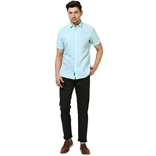 Red Tape Men's Plain Regular fit Casual Shirt (RSH6484A_Mint Blue_L 3