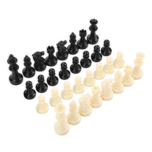Durable Plastic Chess Piece, Chess, 32Pcs for Kids for Adults Home Outdoor 4