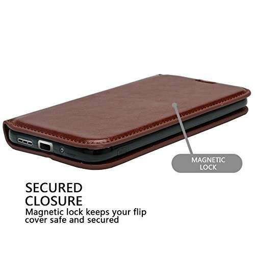 SOGA Cover Compatible ZTE Warp Elite Case, ZTE Warp Elite Wallet Case - [Pocketbook Series] PU Leather Folio Flip Wallet Case for ZTE Warp Elite N9518 (Boost Mobile) - Luxury Brown/Black 4