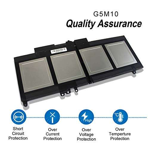 G5M10 Laptop Battery 7.4V 51Wh Compatible with Dell Latitude E5450 E5550 5550 5450 Notebook 8V5GX R9XM9 WYJC2 1KY05 0WYJC2 TXF9M 0TXF9M R0TMP 79VRK HK6DV 0HK6DV 4