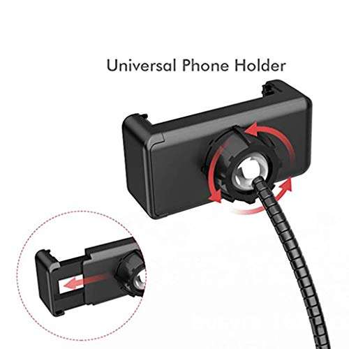 QFFL LED Ring Light Ring Light with Foldable to Carry Tripod Stand and Cell Phone Holder for Live Stream/Makeup Mini Led Camera Ringlight (Color : 26cm) 3