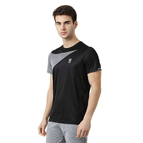ROCK.IT Men's Plain Active Base Layer Shirt (2190100438-2_Black 44) 5