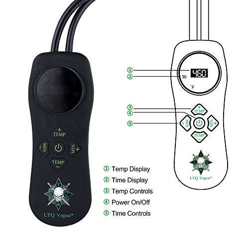 Digital Temperature Controller with 4ft Kevlar Wrapped 16MM Inner Diameter Heater Coil (Titanium Accessories Included) 5