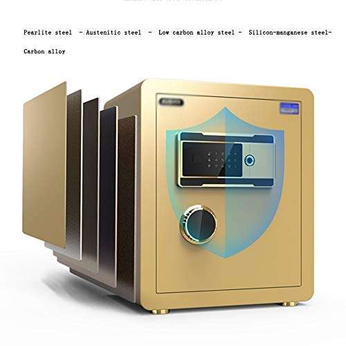 ZYX- Safes Safe, Electronic Cash Box Home Invisible All Steel Home Office Password Small Anti-Theft Into The Wall Anti-Prying (Color : Brown) 6