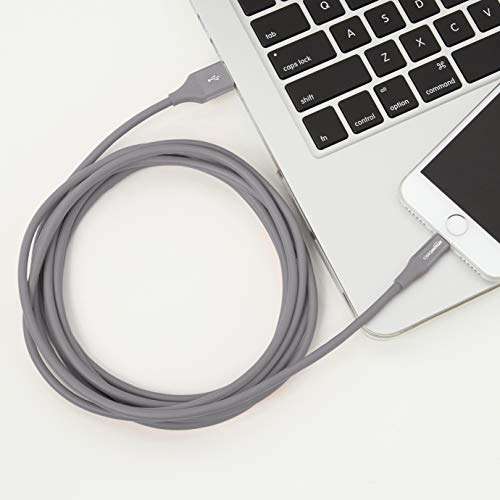 AmazonBasics Apple Certified Lightning to USB Charge and Sync Cable, Advanced Collection, 10 Feet (3 Meters) - Grey 3