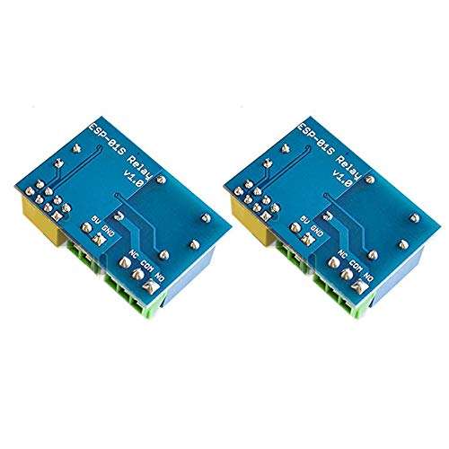 DEVMO 2PCS ESP8266 ESP-01S Wireless WiFi Transceiver Relay Module Compatible with Ar-duino Smart Home Remote Control Unlock Set 4