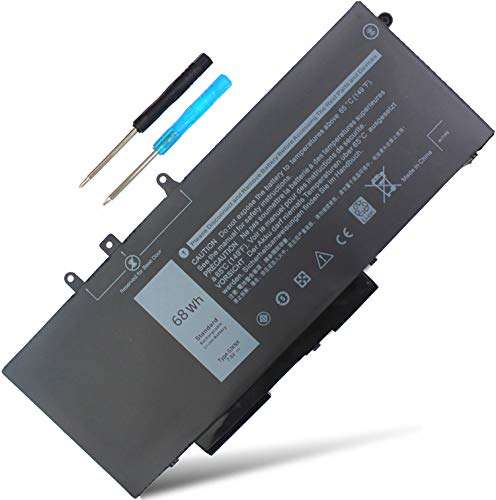 GJKNX 5480 5580 GD1JP Battery Compatible with Dell Latitude 5480 5580 5280 5590 5490 E5480 E5580 E5490 E5590 E5591 Precision 15 3520 3530 Series 0GD1JP DY9NT 0DY9NT 5YHR4 451-BBZG 7.6V 68Wh 2