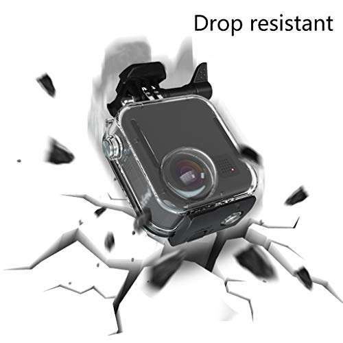 XISAOK Waterproof Case Shell Protective Cover Tempered Glass Film Protector Anti-Fog Sheet for GoPro Max 360 Panoramic Camera Accessories Waterproof Case 3# 5