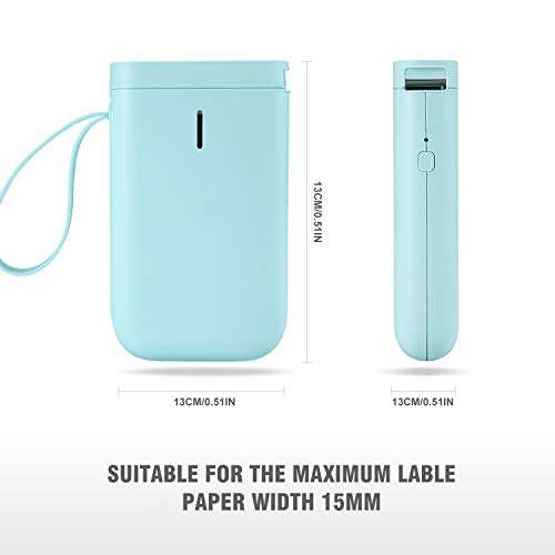 NiiMbot D11 Label Maker Machine Portable Sticker Printer with Tape, Wireless Technology and 1 Roll Transparent Label Paper for Home & Office Organization (Green) 3