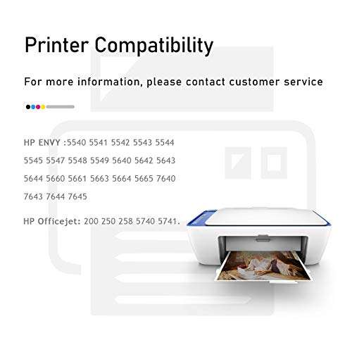 QINK Remanufactured Ink Cartridge Replacement for HP 62XL HP 62 XL C2P05AE C2P07AE High Capacity for Envy 5640 5642 5643 5660 7640 7645 Printer-2Pack (1 Black 1 Color) 6
