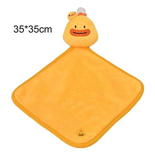 HEAVY DRIVER® Soft & Absorbent Hanging Hand Towel Cute Kitchen Towel for Bathroom Yellow 4