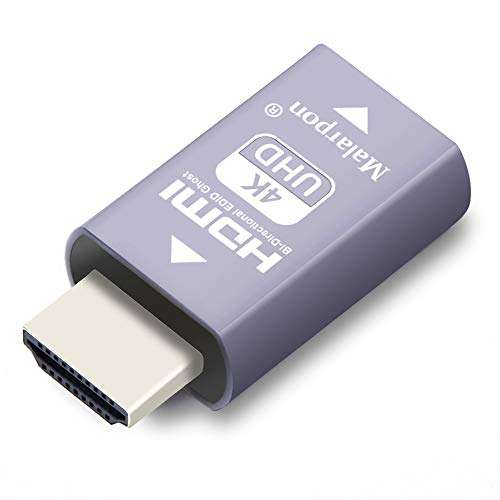 Hdmi Edid Emulator Passthrough 3rd Generrtion Aluminum fit Headlesskeep The EDID of The Monitor Active Switches and Extenders 3840x2160@59Hz 1P 2