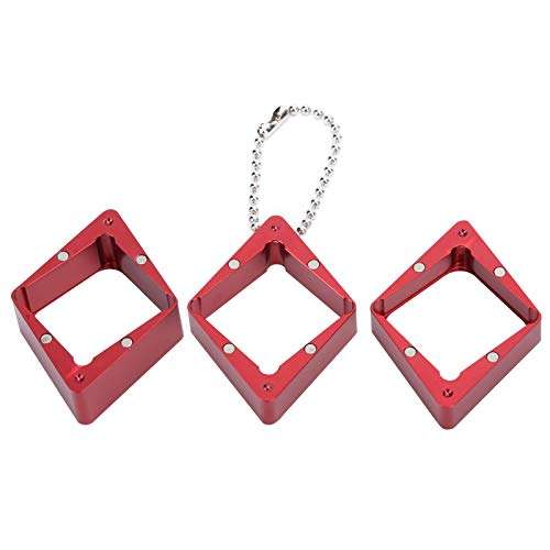 Billiard Accessories Storage Equipment, Trend Color Metal 3x3x3cm Strong Suction Billiard Cues Accessories, for Billiard Snooker(red) 3