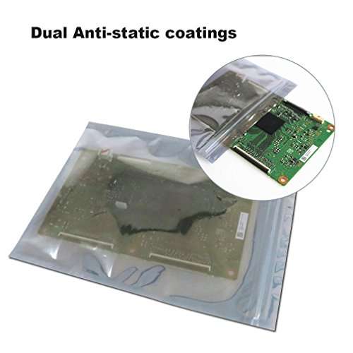 ANYQOO 50pcs Premium Antistatic Resealable Bag Anti Static Bag for SSD HDD and Other Electronic Devices (50pcs 15X20cm/5.9X7.9inches) 6