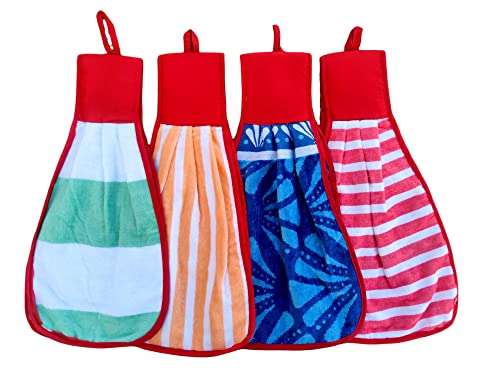 Antiter Cotton Sets of 3 Hanging Kitchen & Washbasin Towels 4