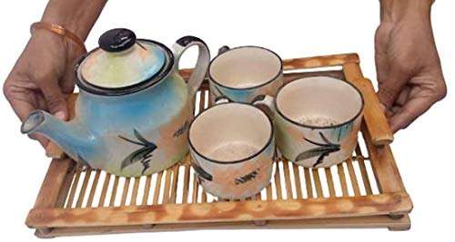 HM Services Wooden Tray with Handles - Great for Dinner Trays, bar Tray, Breakfast Tray, or Any Food Tray - Good for Parties or Bed Tray (Small) 3