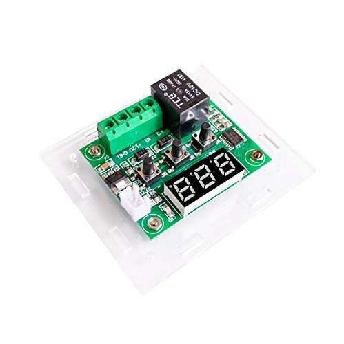 YOULITTY 5PCS W1209 DC12V Cool Temp Thermostat Temperature Control Switch Temperature Controller Acrylic Box (only The Box,no Board !!!) 3
