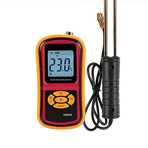 XUXUWA Moisture Meter Grain Moisture Meter Long Proble Rice Wheat Coffee GM640 Benetech Humidity tester 4