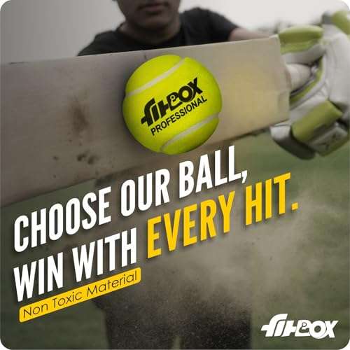 FitBox Sports Gully Ball, Cricket Ball for Street Match Cricket Ball Tennis & Lawn Cricket 5