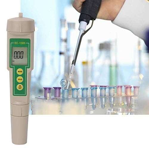 CHUNSHENN Portable Moisture， Digital PH Meter, EC-1385 PH Tester 3 in1 EC/CF/TDS Tester Water Quality Conductivity Tester Water Quality Measuring Tool for Lab School Use(Platinum Sensor) 2