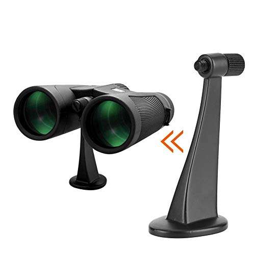 Oumij1 Universal Binocular Tripod Mount - Metal Adapter Mount - Bracket Holder - Stable Connecting & Free Hands - Tripod Adapter for Binocular Telescope(Black) 2