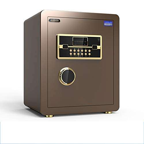 ZYX- Safes Safe, Electronic Cash Box Home Invisible All Steel Home Office Password Small Anti-Theft Into The Wall Anti-Prying (Color : Brown) 2