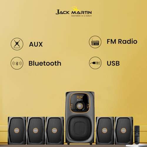 JACK MARTIN STANMORE | 5.25" Woofer | Bluetooth AUX USB| 85W RMS |Woofer 55 W Bluetooth Home Theatre 3