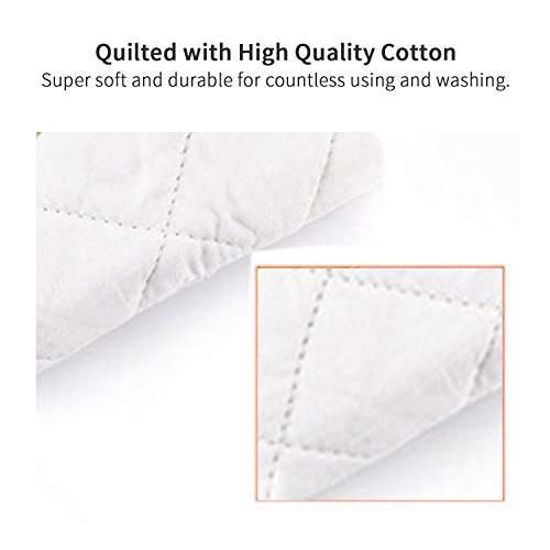 SAVORLIVING Cotton Oven Mitts Professional Baking Gloves Heat Resistant Protective Pot Holder Extra Thick for Kitchen Cooking, 1 Pair 5