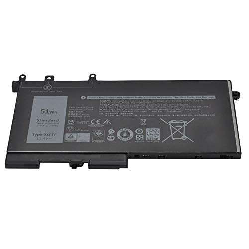 Fully 93FTF Replacement Laptop Battery Compatible with Dell Latitude E5280 E5480 E5580 E5490 E5590 D4CMT 083XPC 83XPC 4YFVG - 11.4V 51Wh 3